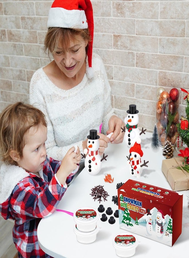 Outivity 9 Pack Build a Modeling Clay Snowman Kit, Winter DIY Crafts for Kids, Snowman Craft Kit for Indoor & Classroom Activities - Image 3